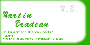 martin bradean business card